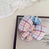 Han Feng Tela Cuadros Flor de Lazo Tridimensional Círculo para el Cabello Infantil Círculo Intestinal Bola Cuerda para el Cabello