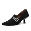 2026 Nuevos Mocasines Slip-on Zapatos de Mujer Versátiles Primavera/Verano Punta Cuadrada Marrón Transpirables Tacón de Gatito Mujer Tacón Bajo Sensación de Alta Gama