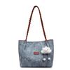 Bolsa Estudantil Temperamento Feminina 2025 Verão Novo Estilo Moda Simples Bolsa de Ombro Grande Capacidade Sacola Tote para Trabalho