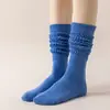 Em estoque Meias Amazon Femininas Cano Longo Outono e Inverno Espessadas terry Stouch socks Bolha Amontoada Meias para Panturrilha