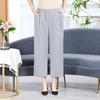 Traje de Verano de Algodón y Lino Talla Grande para Mamá, Ropa para Mujeres de Mediana Edad y Mayores Tallas Grandes y Ampliadas, Conjunto de Dos Piezas de Camiseta de Manga Corta y Pantalones
