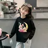 Top Casual Infantil Cartoon para Primavera e Outono de 2026, Roupa de Algodão Puro para Meninas, Camiseta de Manga Longa Super Fofa e Estilosa