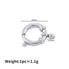 Hebilla de Resorte para Volante de Acero Inoxidable Hebilla de Conexión que No se Desvanece Hebilla de Marinero de Acero de Titanio Accesorios para Joyería DIY Collar Pulsera