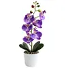 Flores Artificiales con 6 Flores y 3 Frutas, Bonsái de Orquídea Phalaenopsis de Tacto Real, Decoración de Flor Falsa Creativa de Moda, Venta al por Mayor de Plantas Verdes Artificiales