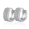 Pendientes de moissanita de plata esterlina 925 estilo hip-hop americano para mujer, pendientes geométricos asimétricos de Amazon.