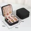 Mini Caja de Almacenamiento para Joyería, Caja de Joyería Portátil para Viaje Antioxidación, Bolsa Cuadrada con Cremallera, Caja para Anillos, Al por Mayor en Stock