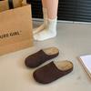 Mules Retrô de Estilo Francês de Bico Fechado para Uso ao Ar Livre, Novos Sapatos Casuais de Sola Macia 2025, Sapatos Versáteis Estilo Birkenstock de Sola Grossa