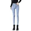 Jeans Feminino de Cintura Alta Skinny Calça de Lã Forrada Novo Estilo Roupa Externa Espessada Justa Stretch Versátil Calça Lápis