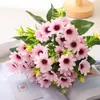 Flores pequeñas tipo margarita margaritas africanas flores artificiales arreglos florales de manzanilla ásteres holandeses flores de seda fábrica venta al por mayor al por menor