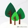 Internet red criativo não tecido pequena árvore decoração de bolo de aniversário plug-in série floresta decoração de mesa de sobremesa cartão de árvore pequena