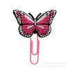 Bestseller transfronterizo: clips de papel con forma de mariposa, clips de papel de PVC de dibujos animados, marcapáginas para cuaderno y pequeños artículos de regalo