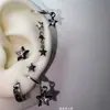 Juego de Pendientes con Forma de Corazón de Galaxia Negro y Blanco, Diseño de Nicho Dulce y Genial, Estilo Minimalista, Pendientes Exquisitos y Compactos