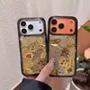 Foil Dorado Dios de la Riqueza Flujo Dorado Deslizante Adecuado para Funda de Teléfono Móvil Apple 17Promax Iphone16 Lujo 15 Anti-Caídas 14