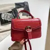 Cinturón de Cuero con Patrón de Cocodrilo Europeo y Americano Gran Capacidad Retro Textura de Lujo Ligero Temperamento Viaje Diario Bolso Pequeño Cuadrado de Hombro Cruzado