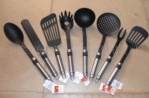P-014G尼龙厨具锅铲,汤勺,漏铲,漏勺意粉抓
