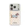 Adecuado para fundas de teléfono Apple 18 Pro Max y iPhone 18 Pro, con un cordón, un diseño nuevo y simple, y un patrón de lunares con la ilustración de un perrito.