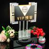 Tarjeta VIP luminosa LED acrílica Junjie se puede imprimir LOGO bar KTV club posicionamiento tarjeta de mesa soporte de exhibición