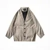 Chaqueta para Hombre Estilo Coreano de Moda Estilo Universitario Chaqueta de Traje a Cuadros Verano Delgada Uniforme Estilo Británico Traje Mujeres