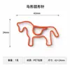 Clips para papel creativos con forma de caballo, clips para papel metálicos de animales coloridos, papelería de oficina, disponibles para venta al por mayor desde una fábrica de confianza