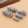 Plata de Pie S999 Plata Dura 3D Cobre Retro Suerte Pixiu Pulsera de Cuerda de Año de Vida Accesorios DIY