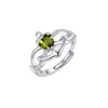 Anillo de Luz con Piedra de Nacimiento de Ancla Nuevo Diseño de Nicho de Lujo Sensación de Alta Gama Anillo para el Dedo Moda Versátil Anillo Abierto