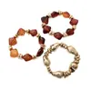 Pulsera Retro de Rombo Geométrico Irregular para Mujer, Alta Elasticidad, Lujo Ligero, Moda de Gama Alta, Estilo Nuevo Exquisito y Versátil