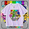 Sprunki Juego de Caja de Ritmo Ropa Camiseta de Manga Corta de Verano de Media Manga Tops para Niños y Niñas Ropa para Niños de Nuevo Estilo