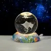 Lámpara de Escritorio Creativa Cielo Estrellado del Océano Bola de Cristal Luz Nocturna Bola de Cristal Lámpara de Ambiente Decoración de Escritorio Regalo de Cumpleaños para Niños