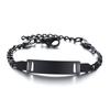 Pulseira Infantil Aço Inoxidável Curvas Lisas Ajustável 12+3cm Joia para Gravação BR-798