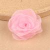 Flor de malla de 7 cm directa de fábrica rosa rosa accesorios flor de tela hecha a mano accesorios de ropa flor diy