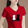 Comercio exterior transfronterizo~Exportación de camisetas de marca con sobrestock para mujer, tops modernos y elegantes, ropa para madres