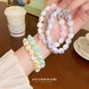 Bonito Gato Pata Impressão Placa Jogar Pulseira Elástica Coração Da Menina Bonito Divertido Moda Personalidade Tendência Doce Temperamento Acessórios