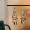 2026 Nuevos Pendientes de Diamante Pequeños con Forma de Abanico Estilo Daisy Estilo Étnico Pendientes Personalizados Suministro Transfronterizo Joyería de Yunnan