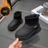 Botas de Neve Infantis 2025 Inverno Novas Botas de Algodão Grandes para Meninas Botas de Algodão com Forro de Lã Antiderrapante Algodão Sapatos de Algodão Macios para Meninas