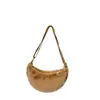 2024 Nuevo Bolso Cruzado Casual Otoño e Invierno Japonés y Coreano Color Caramelo Moda Bolso Dumpling Pelo Imitación de Visón Textura Bolso de Axila