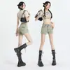 Shorts de Mezclilla Amarillos Retro Americanos Color Barro de Cintura Alta Adelgazantes de Corte A para Mujer, Estilo Delgado de Verano, Pantalones Cortos Ajustados para Chicas Populares