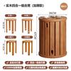 Taburete redondo de madera maciza, mesa de centro, taburete apilable para el hogar, mesa de comedor moderna, taburete de troncos, nuevo taburete apilable de estilo chino.