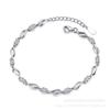 Estilo Japonês e Coreano Personalidade Simples Conjunto de Prata Mori com Cristal Diamante Roxo Pulseira de Amor Feminina Joias Lágrimas de Sereia Bianhua Amor