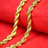 Há muito tempo sem desbotar e-commerce ao vivo mais vendidos masculino grosso imitação 18K ouro torcido colar imitação ouro colar banhado a ouro joias atacado
