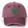 Boné de Baseball Bordado com Trevo Primavera e Verão, Boné Versátil para Sol Esportivo ao Ar Livre, Boné de Aba Larga Fresco Estilo Coreano Ins