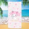 Toalla de Playa Sanrio Más Vendida en Comercio Exterior, Toalla de Baño Infantil de Fibra Ultrafina con Dibujos Animados Gato Tk Anime, Toalla Absorbente