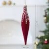 2026 Nova Bola de Natal Pintada Veludada Cor Vinho Ornamentos para Árvore de Natal DIY Ornamentos de Bola Pendurados com Formato Irregular