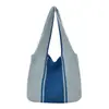 Moda Verão Tricô Crochê Leve Vazado Bolsa Estilosa Estilo Floresta Tendência Bolsa de Axila Ombro Único Praia Bolsa de Palha