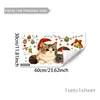 Búho de Santa Claus Navideño Luces de Colores Pegatina para Ventana Decoración del Hogar Pegatina Electrostática Visible por Ambos Lados