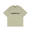 Camiseta Unisex Casual Suelta de Manga Corta con Letras en Relieve en el Pecho Fog Multi-Line Essentials Hhh Marca de Moda Versátil