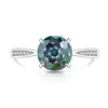Anillo de Fuegos Artificiales de Piedras Preciosas Coloridas "Una Vida Una Eternidad" para Mujer, Transmisión en Vivo, Más Vendido, Chapado en Oro Real, Anillo de Diamante de Alto Carbono, Dropshipping Transfronterizo