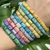 7X10Mm 19 Piezas de Piedra Emperador Natural Cilíndricas Cuentas Multicolor Accesorios para Hacer Joyería DIY Materiales Venta al por Mayor