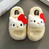 Pantufas de Pelúcia Desenho Animado Fofas para Meninas, Outono/Inverno 2026, Aumenta a Altura, Antiderrapantes, Casuais, Pantufas Abertas Adoravelmente Fofas