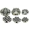 Aleación de plata de Xizang nudo chino Fu Lu Shou trasero Nube Buda cuentas pulsera cuentas espaciadores trasero Nube accesorios de joyería DIY al por mayor