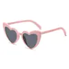 Óculos de sol 2025 amor transfronteiriço protetor solar óculos de coração UV400 óculos de sol de cristal com glitter óculos de sol femininos ÓCULOS DE SOL